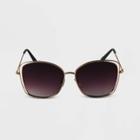 Women's Metal Butterfly Sunglasses - A New Day Gold
