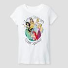 Girls' Disney Princess Short Sleeve T-shirt - White
