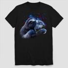 Fifth Sun Men's Sloth Moon Short Sleeve Graphic T-shirt - Black