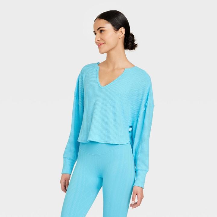Women's Waffle Long Sleeve Top - Joylab