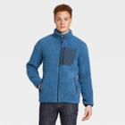 Men's Sherpa Zip-up Fleece Jacket - Goodfellow & Co Blue