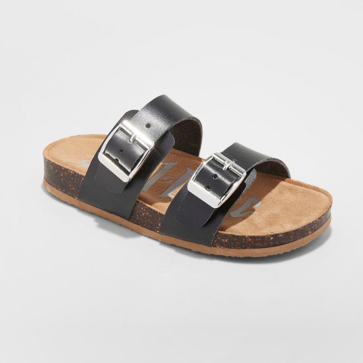 Girls' Mad Love Scarlett Footbed Sandals - Black