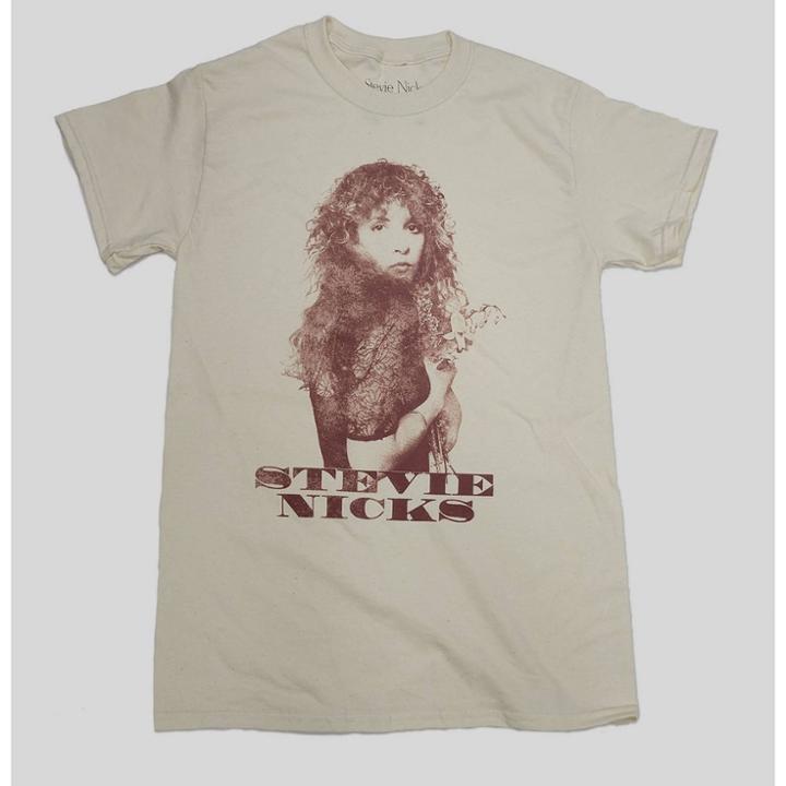 Merch Traffic Women's Stevie Nicks Short Sleeve Graphic T-shirt - Tan