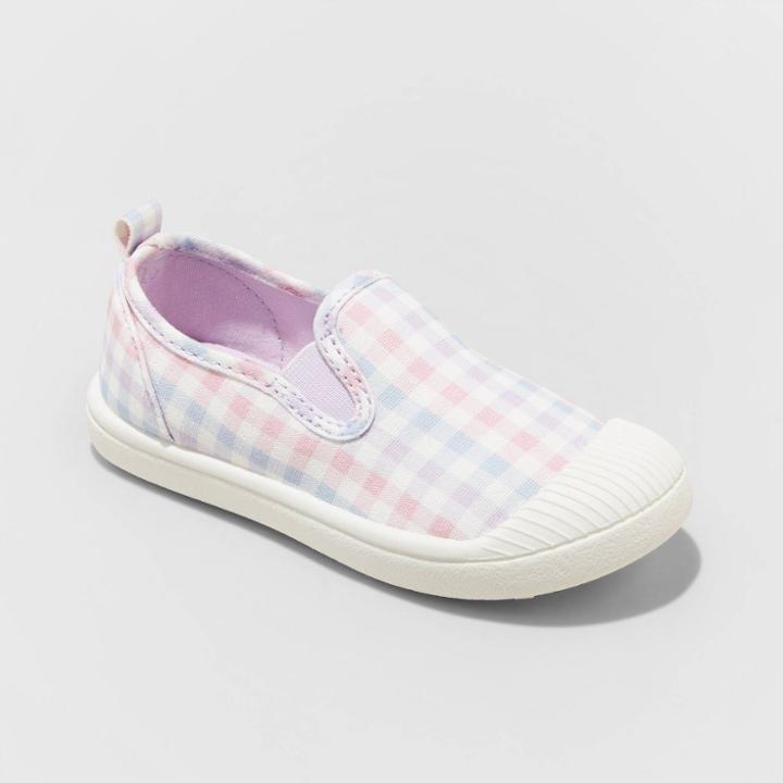 Toddler Kaleigh Slip-on Sneakers - Cat & Jack Gigham Pink