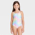 Girls' Checked Out One Piece Swimsuit - Art Class