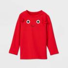 Toddler Boys' Crab Long Sleeve Rash Guard Swim Shirt - Cat & Jack Red
