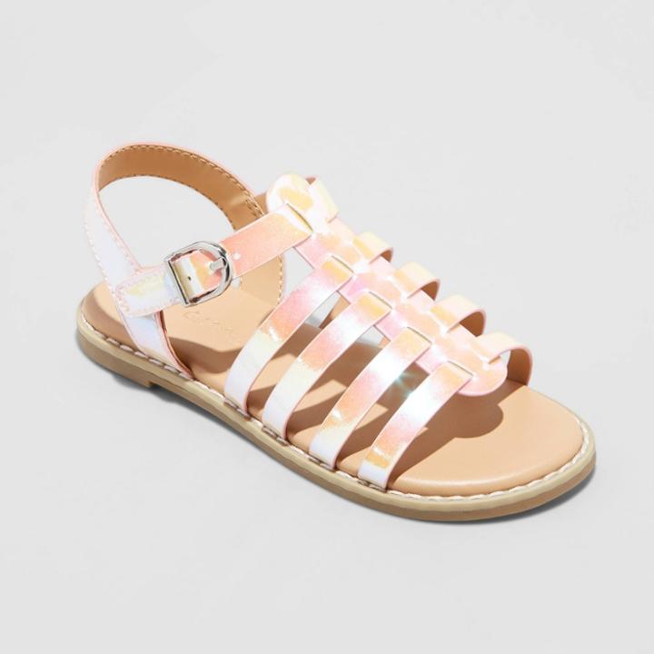 Toddler Girls' Shanel Fisherman Sandals - Cat & Jack Iridescent