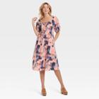 Women's Puff Short Sleeve Dress - Universal Thread Blush