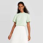 Women's Raglan Short Sleeve Smocked Top - A New Day
