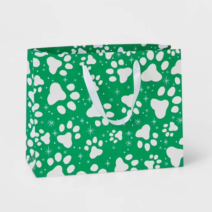 Paw Gift Bag Green - Wondershop