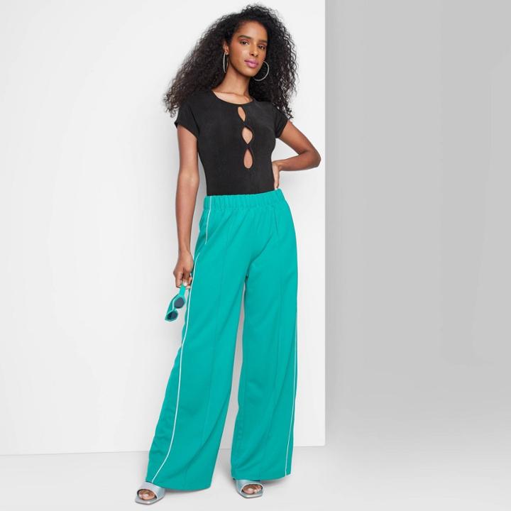 Women's Cut Out Front Bodysuit - Wild Fable Black