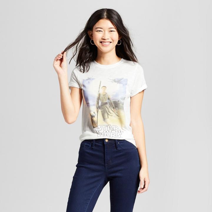 Women's Star Wars Rey Short Sleeve Graphic T-shirt (juniors') - Ivory