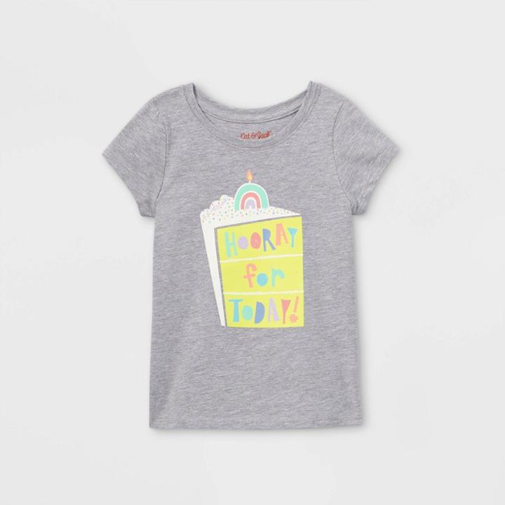 Toddler Girls' Hooray For Today Short Sleeve T-shirt - Cat & Jack