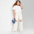 Women's Super-high Rise Baggy Jeans - Wild Fable Off-white