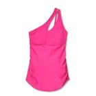Asymmetrical One Shoulder Maternity Tankini Top - Isabel Maternity By Ingrid & Isabel Pink