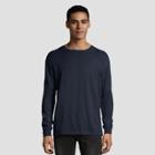 Hanes 1901 Men's Big & Tall Long Sleeve T-shirt - Navy (blue)