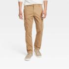 Men's Regular Fit Straight Cargo Pants - Goodfellow & Co Brown