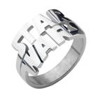 Men's Star Wars Stainless Steel Logo Cut Out Ring,