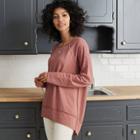 Women's Long Sleeve Lace Detail Knit Top - Knox Rose Rose