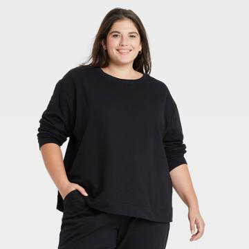 Women's Plus Size Sweatshirt - Ava & Viv Black