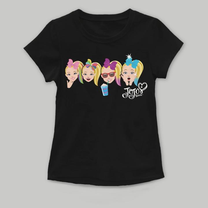 Target Girls' Nickelodeon Jojo Siwa Short Sleeve T-shirt - Black
