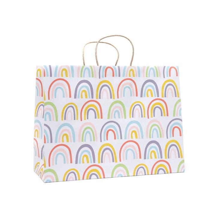 Spritz Eco - Friendly Large Rainbow Gift Bag White -