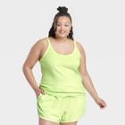 Women's Plus Size Loop Terry Tank - Ava & Viv Green