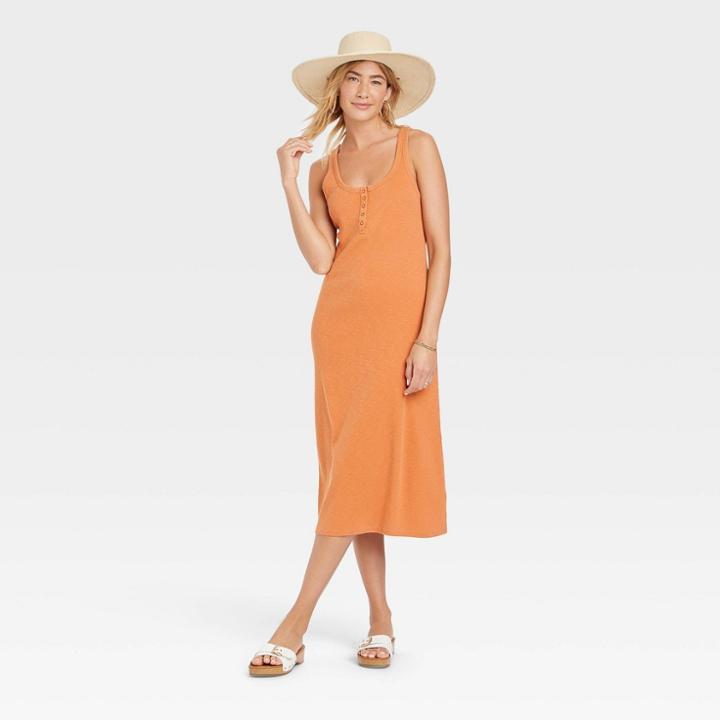 Women's Tank Dress - Universal Thread Orange