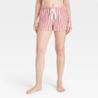 Women's Striped Flannel Pajama Shorts - Stars Above Almond