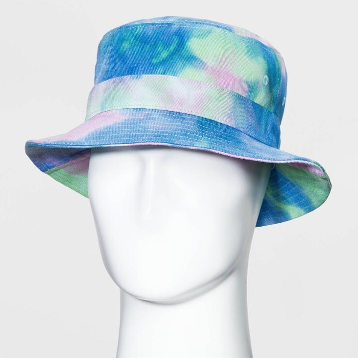 Men's Tie Dye Bucket Hat - Original Use M/l, Blue/green/pink