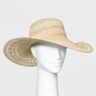 Women's Crocheted Floppy Hats - A New Day Natural One Size, Women's, Yellow