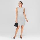 Women's Sleeveless Snit Leisure Dress - A New Day Heather Gray