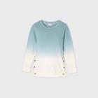 Maternity Tie-dye Snap Side Ombre Sweatshirt - Isabel Maternity By Ingrid & Isabel Blue