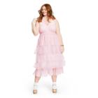 Women's Plus Size Isabelle Halter Tiered Dress - Loveshackfancy For Target Blush Pink