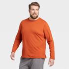 Men's Long Sleeve Performance T-shirt - All In Motion Orange S, Men's,