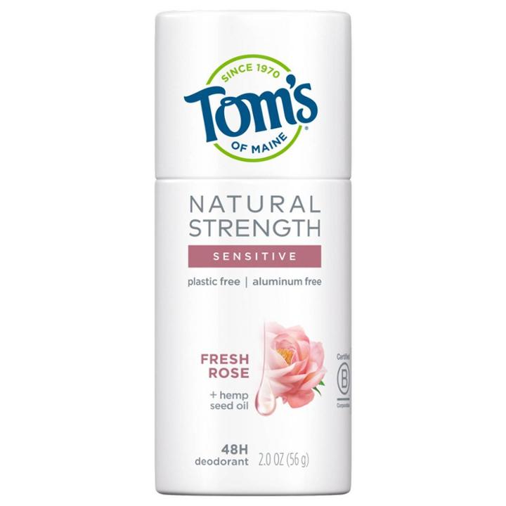 Tom's Of Maine Natural Strength Plastic-free Deodorant With Hemp Seed Oil, Creamy Coconut