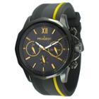 Peugeot Watches Peugeot Men's Chronograph Sport Watch With Silicon Band Multi Dial - Yellow, Black