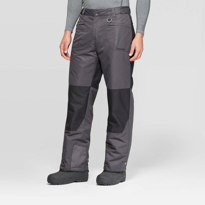 Men's Contrast Outdoor Snow Pants - Zermatt Charcoal