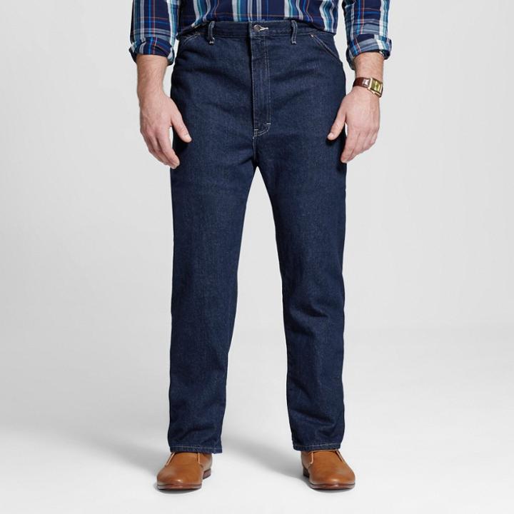 Dickies Men's Big & Tall Relaxed Straight Fit Denim Carpenter Jean- Indigo Blue Washed