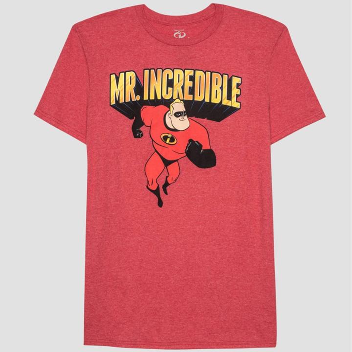 The Incredibles Men's Mr. Incredible Short Sleeve Graphic T-shirt Red