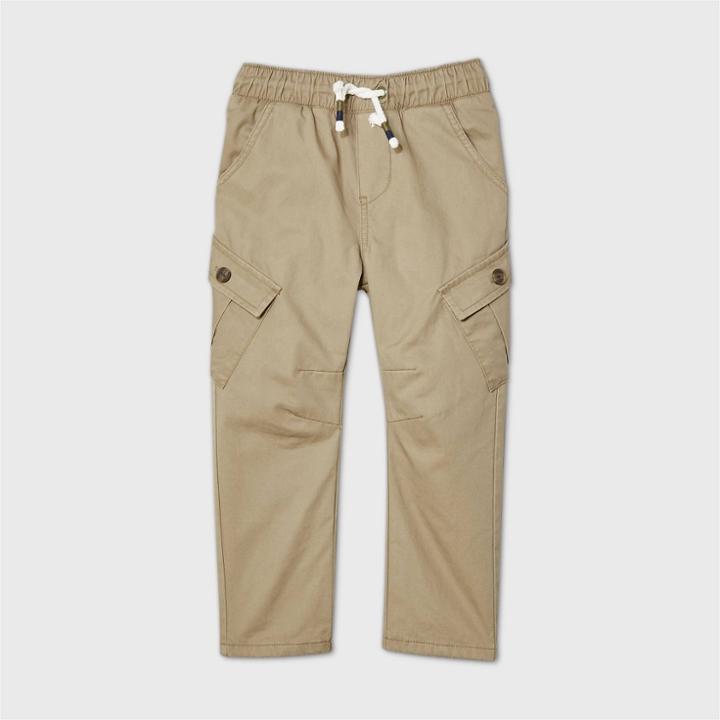 Toddler Boys' Lined Pull-on Pants - Cat & Jack Brown