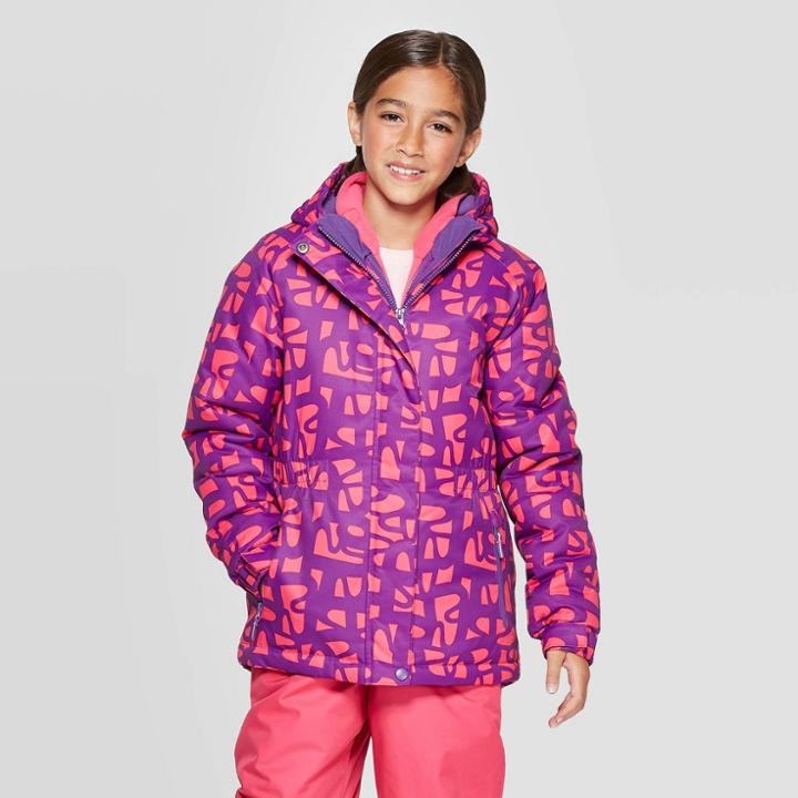 Girls' 3-in-1 System Jacket - Cat & Jack Purple S, Girl's,