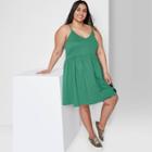 Women's Plus Size Sleeveless French Terry Leisure Dress - Wild Fable Jade