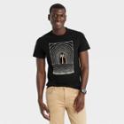 Men's Printed Standard Fit Short Sleeve Crewneck T-shirt - Goodfellow & Co Black/tree