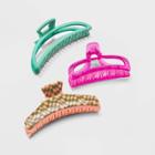 Claw Hair Clip 3pk - Wild Fable Pink/orange/green