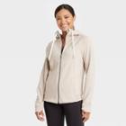 Women's Cotton Fleece Zip Front Sweatshirt - All In Motion Cream