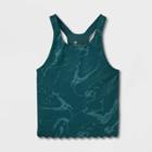 Girls' Printed Crop Tank Top - All In Motion Teal Green