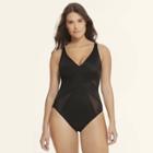 Target Beach Betty By Miracle Brands Women's Slimming Control Mesh One Piece Swimsuit - Black