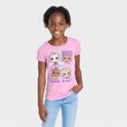 L.o.l. Surprise! Girls' Lol Surprise Squad Goals Short Sleeve Graphic T-shirt - Pink