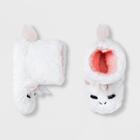 Baby Girls' Unicorn Bootie Slippers - Cat & Jack White